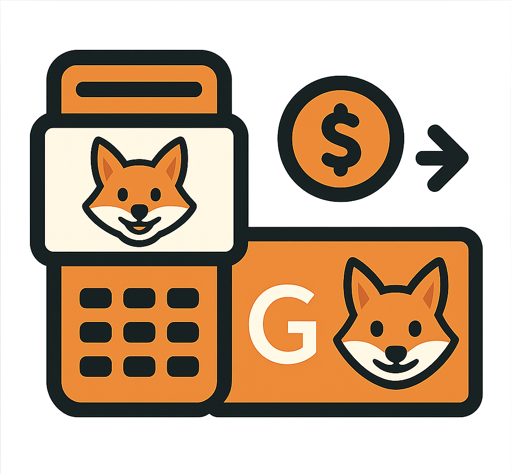 SweatFox™ Credit Card Payments SweatFox™ logo - Credit Card Payments